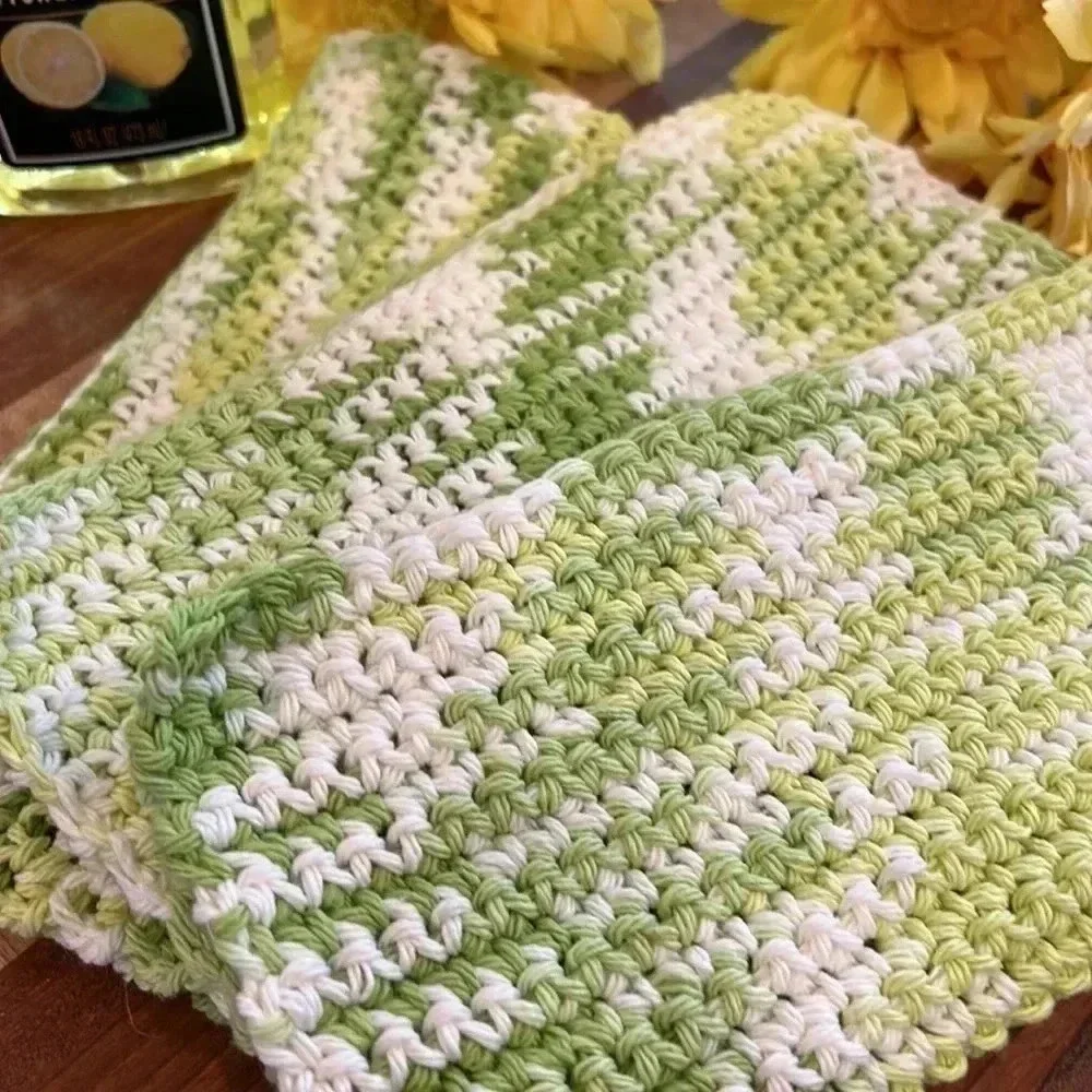 100% Cotton Handmade Washcloths - Set of 3